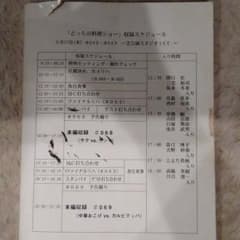 희소 1998년 10월 방송 요미우리 TV 어느 쪽의 요리 세키구치 히로시 쇼 대본
