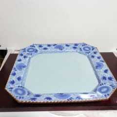 有田焼 賞美堂 基泉窯 染付花紋八角盛皿 - メルカリ