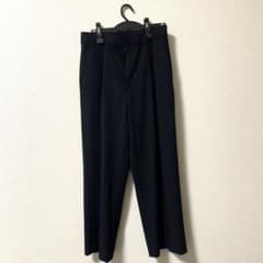 ユニクロ　タックワイドパンツ　ブラック　XLのサムネイル