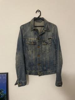【レア　美品】nudiejeans タイトデニムジャケットのサムネイル