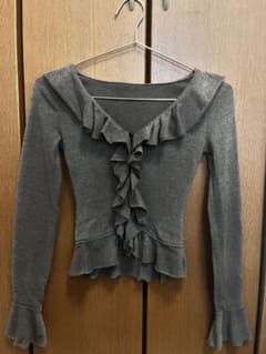 GRL フリル長袖トップス グレー Mサイズのサムネイル