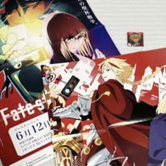 fate/strange fake 공주 카페 캔 배지 포스터 세트