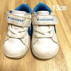 CONVERSE キッズ スニーカー 13cm ホワイト ブルーのサムネイル
