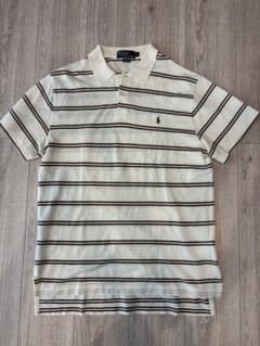 Polo Ralph Lauren ストライプ ポロシャツ M Polo by Ralph Lauren】S/S Polo Shirt L相当 90s ポロ バイ ラルフ