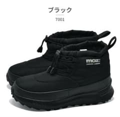 【新品】moz モズ　ショート丈スノーブーツ ブラック 防寒・防水　23.5cmのサムネイル