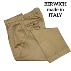 【美品】BERWICH ARDBEG コットンギャバジン2プリーツパンツ 美品】BERWICH ARDBEG コットンギャバジン2プリーツパンツ - メルカリ