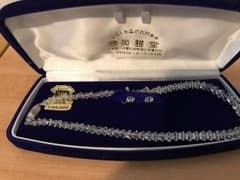 英雅堂  白水晶ネックレス＆イヤリングセット  更に値下げ！のサムネイル