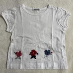 familiar 花刺繍 Tシャツ ホワイトのサムネイル
