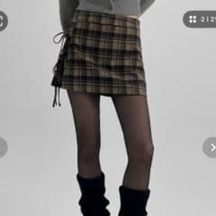 blackup チェック柄 ミニスカート サイドレースアップのサムネイル