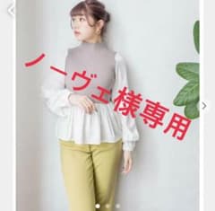 タックスリーブレイヤードニットトップスのサムネイル
