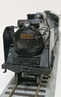 メンテナンス済 HOゲージ 天賞堂アダチ D51蒸気機関車 カンモーター