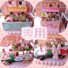 ❤️多肉植物❤️そのまま飾れる寄せ植え❤️三毛猫ちゃん汽車