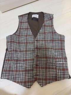 ZARA チェック柄ノースリーブフォーマル、カジュアルベスト（ジレ）のサムネイル