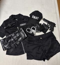 SWAT コスプレ衣装 フルセット ブラックのサムネイル