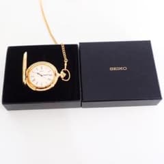 SEIKO ゴールド 懐中時計 SAPQ 004 稼働品 箱・取説付き - メルカリ