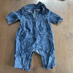 baby GAP デニム ロンパース カバーオール 3-6ヶ月のサムネイル