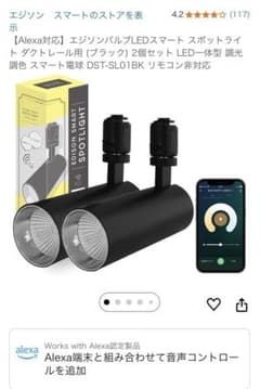エジソンバルブLEDスマート ダクトレール用 DST-SL01BKのサムネイル