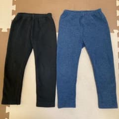 ユニクロ フリースレギンス 100cm 2本セットのサムネイル