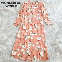 美品 希少 ワンダフルワールド カネコイサオ サンタ柄 ロング