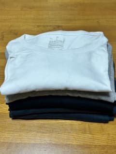 【無印良品】オーガニックコットンクルーネック長袖Ｔシャツ XL 5枚セットのサムネイル