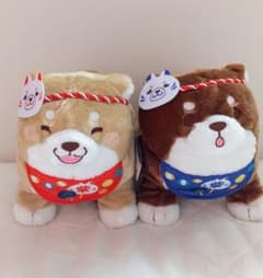 忠犬もちしば おまつりわっしょいBIG2　ぬいぐるみ　きなこ　あんこ