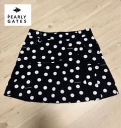 パーリーゲイツ☆新品タグ付☆レディース １(M)厚手モコモコ ドット柄スカート ☆美品☆PEARLY GATES（パーリーゲイツ） ドット スカート サイズ1