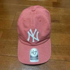 47 CLEAN UP ニューヨークヤンキース キャップ ピンクのサムネイル