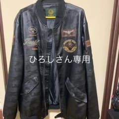 レザージャケット メンズ ライダースジャケット バイク用 刺繍 革ジャンOのサムネイル