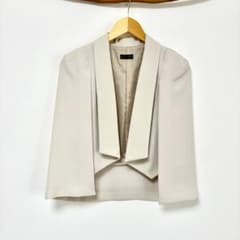 美品】ケープ風 テーラード ジャケット ベージュ 日本製 - メルカリ