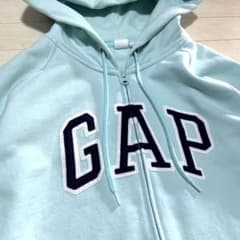 Y2K ギャル GAP ロゴ ジップアップ パーカー ブルー グランジ 平成