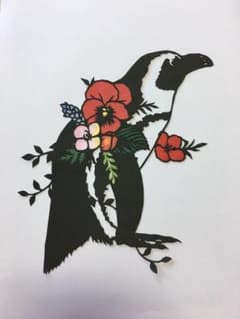 ペンギンの切り絵のサムネイル