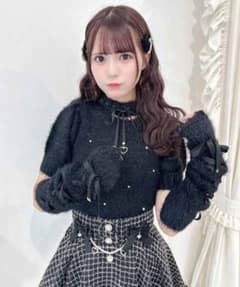 Rojita ロジータ ニット　アームカバー付　ブラックのサムネイル