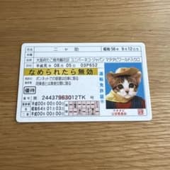 なめ猫 免許証カード ゴールド免許 ニャ助 - メルカリ