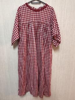 お値下げwatashinojikan eri ギンガムチェック ロングワンピースのサムネイル