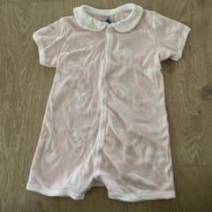 PETIT BATEAU ロンパース 12m 74cm ハート　ピンクのサムネイル