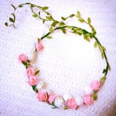 美品☆cuteなバラの花かんむり☆のサムネイル