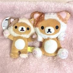 리락쿠마 봉제인형 마스코트 키홀더 고양이