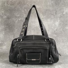 Y2K TOD’S Mini Boston Crochet Leather Y2K TOD'S Mini Boston Crochet Leather - メルカリ