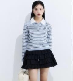 Eimy istoire ダブルカラーボーダーデザインニット - メルカリ