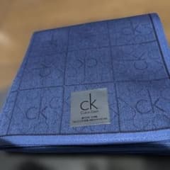 新品　Calvin Klein ハンカチ ネイビー 総柄　日本製