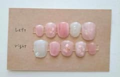 ネイルチップ 春 桜 ピンク 桜シェル 透明感 上品 マグネット ガラスのサムネイル