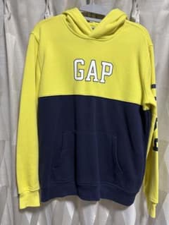 GAP フード付きパーカー イエロー/ネイビーのサムネイル