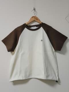 アイボリー/ブラウン ラグランスリーブTシャツのサムネイル