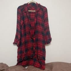 ZARA チェック柄　ワンピースカーディガンのサムネイル