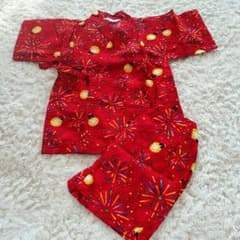 ひでまり様専用！美品☆花火とホタル柄☆甚平のサムネイル