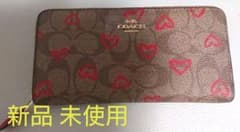 COACH  コーチ  長財布   財布　ハート　レッド   レディース　赤のサムネイル