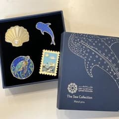 新品 万博カタール 海の生物デザイン ピンバッジ4個セット