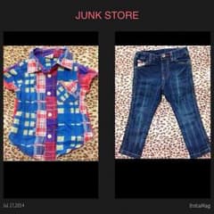 JUNK STORE チェックシャツ パンツ setのサムネイル