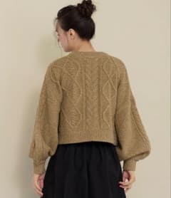 olun short cable knit/ショートケーブルニット ベージュ short cable knit/ショートケーブルニット（ニット/セーター）｜OLUN