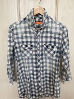 七分袖チェック柄シャツ(HIDE AWAYSニコル)のサムネイル